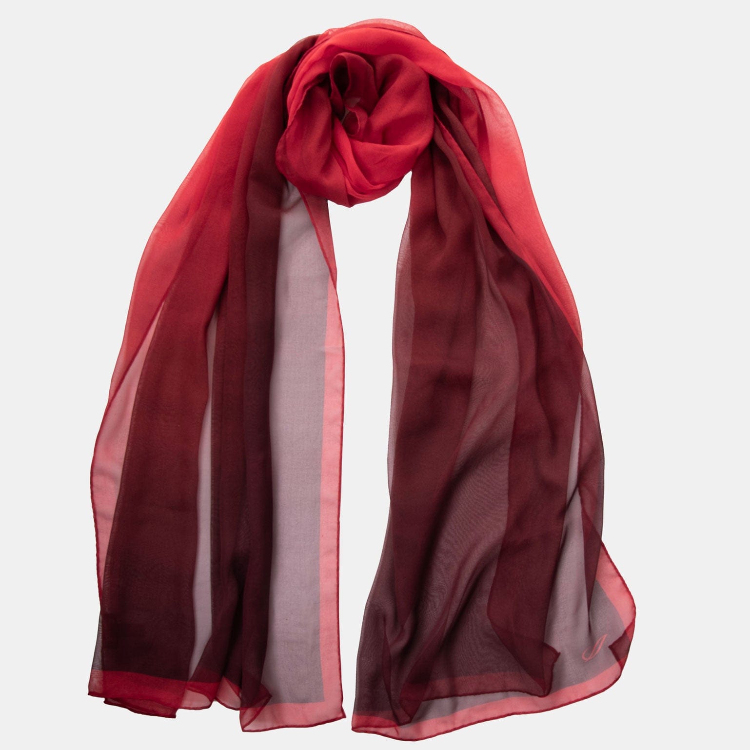 Sophia - Silk Scarf Shawl - Burgundy/Red - My Men's Shop