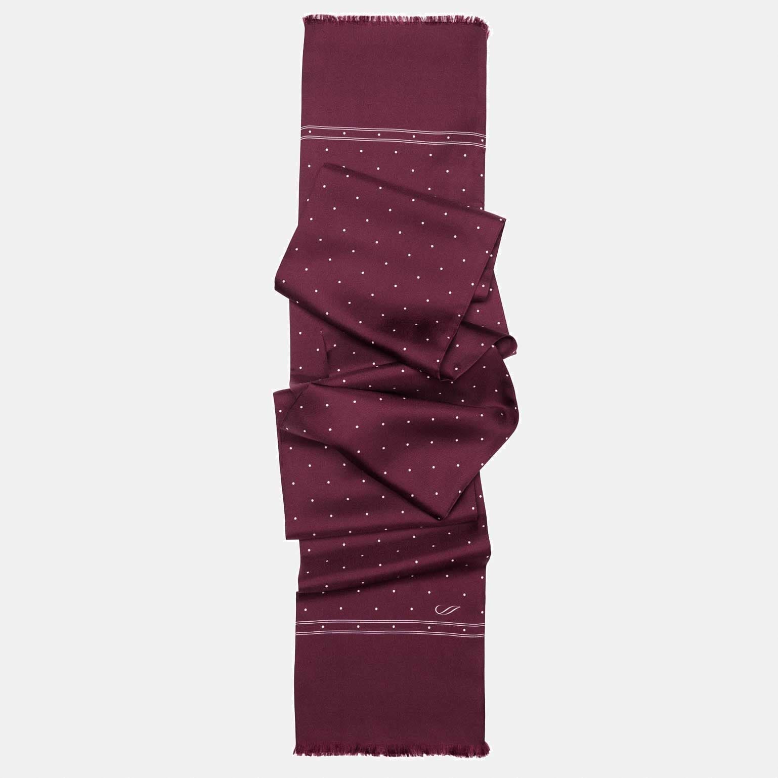 Savona - Slim Silk Scarf - Burgundy - My Men's Shop