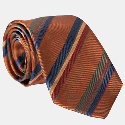 Battisti - Silk Jacquard Tie - Ginger