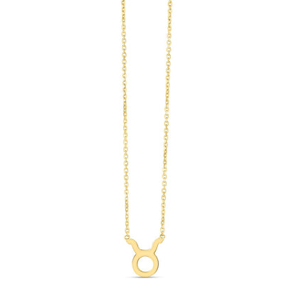 Collar Tauro de oro amarillo de 14 quilates
