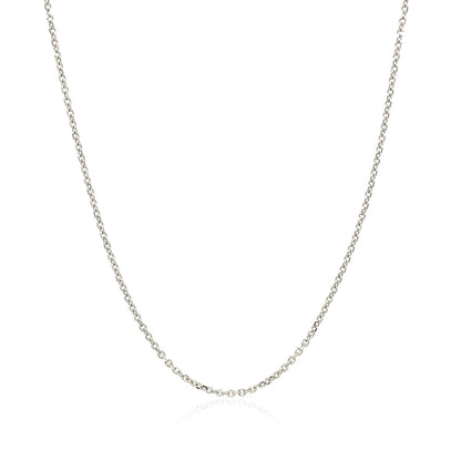 Cadena de oro blanco de 10 quilates, 1.1mm