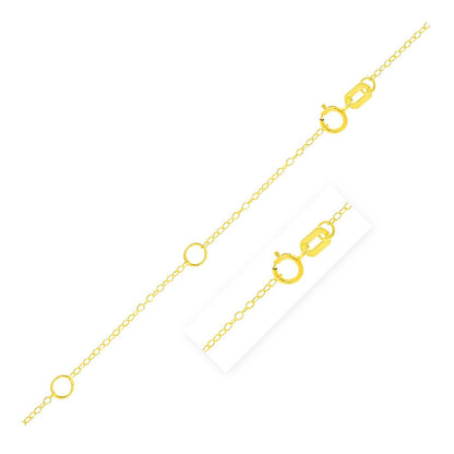 Cadena Piatto Doble Extensible de Oro Amarillo de 10k (1.30 mm)