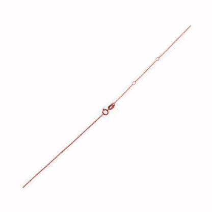 Cadena ajustable de oro rosa de 14k (0.97 mm)