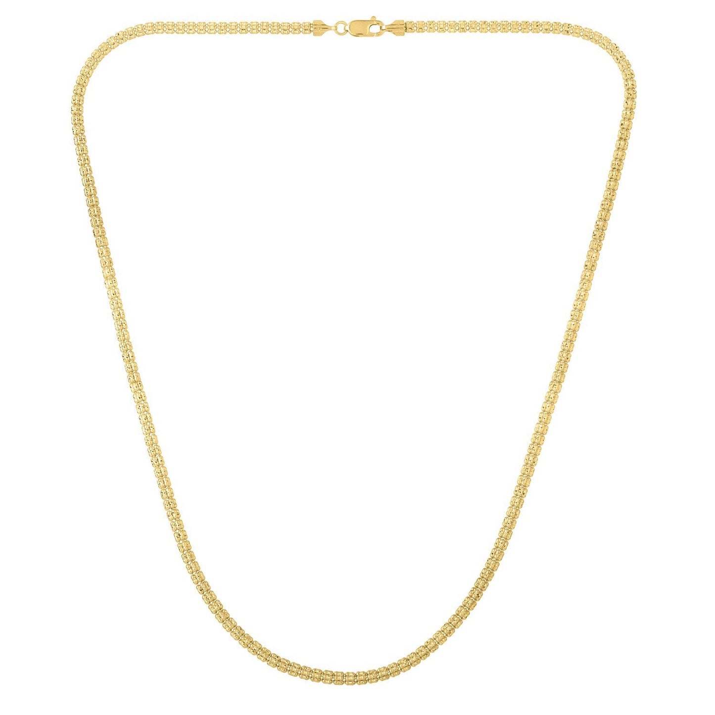 Cadena Ice Barrel en Oro Amarillo de 14k (3.10 mm)