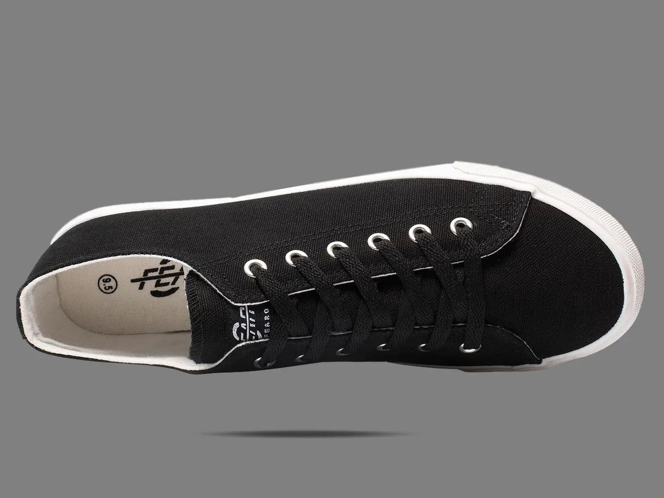 Retro Black/White Canvas Sneakers Unisex Size - Cushioned Insole - My Men's Shop