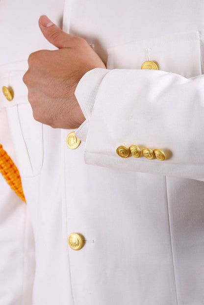 Ferrecci Mens White Military Cadet Uniform