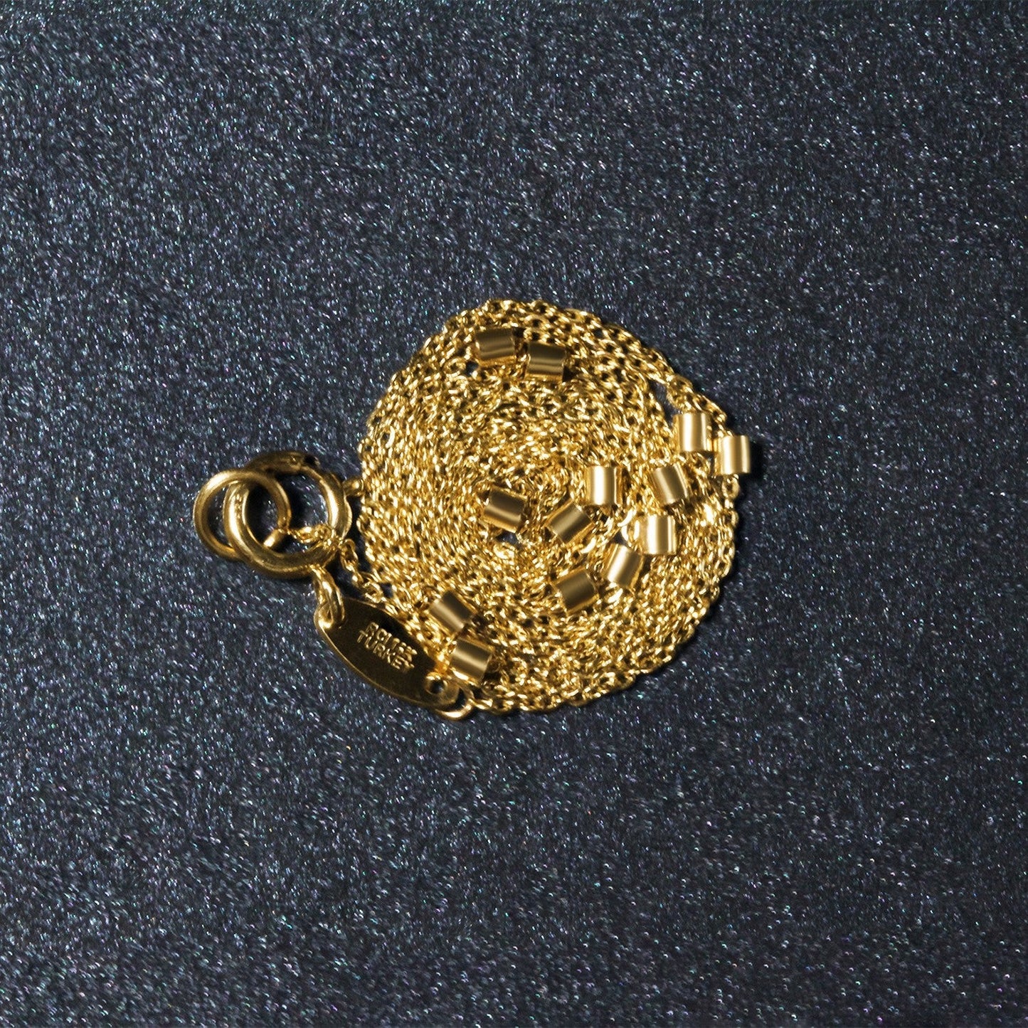 Cadena de eslabones de cuentas en oro amarillo de 14k (1,5 mm)