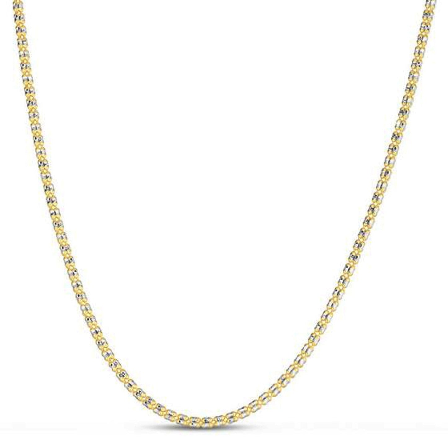 Cadena tipo "Ice Barrel" en oro amarillo de 14k (2.70 mm)