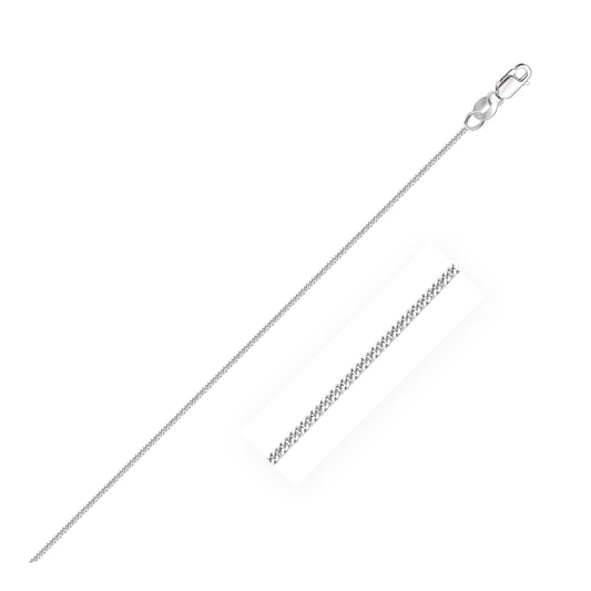 Cadena Gourmette de Oro Blanco de 10k 1.0mm