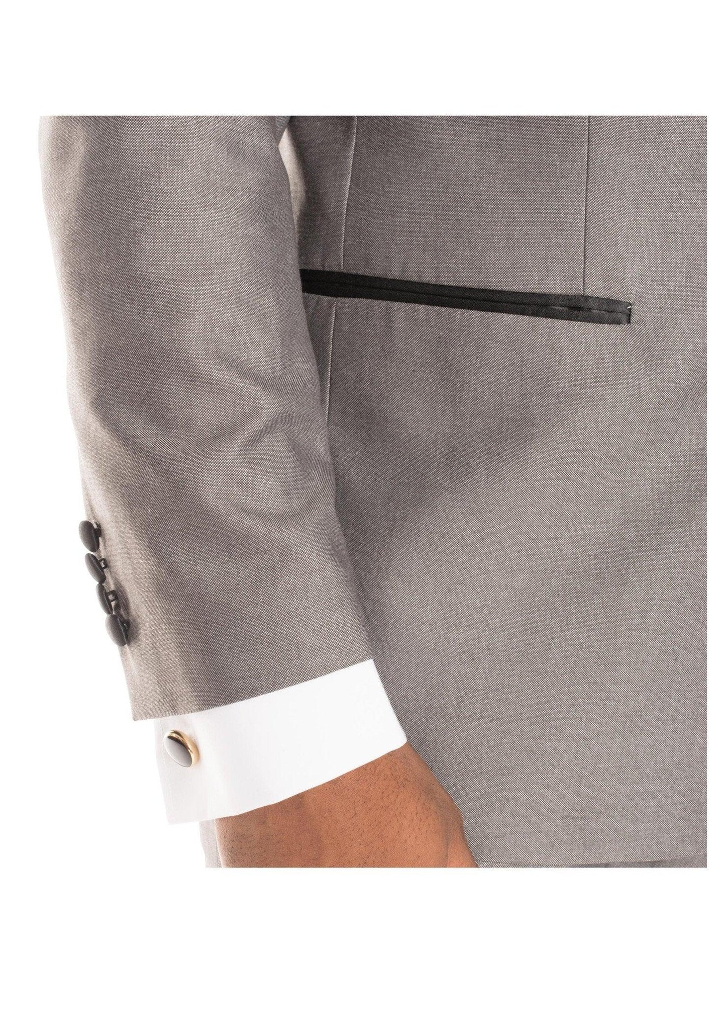 Celio Grey & Black Slim Fit 3 Piece Tuxedo