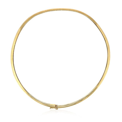 Cadena de oro amarillo de 14k estilo Omega clásico (6 mm)