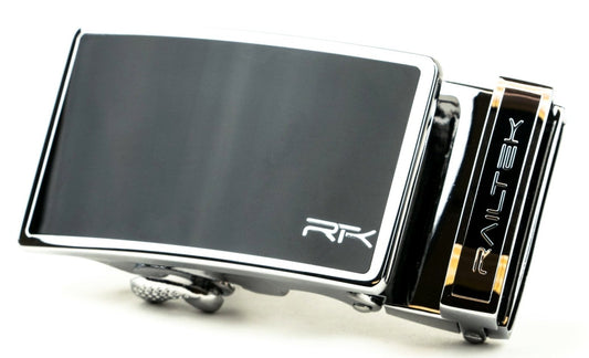 Chrome Black Railtek™ Belt Buckle - My Men's Shop