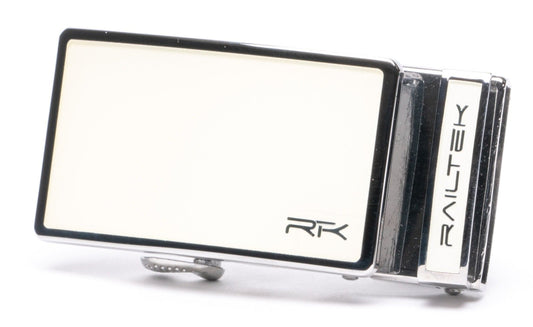 Chrome White Railtek™ Belt Buckle - My Men's Shop