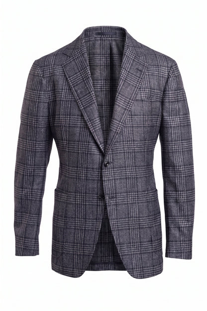 Sartorio Checked Wool-Silk-Cashmere Sport Jacket