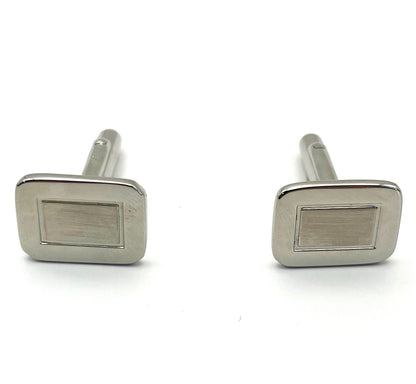 Mens Silver Mesh Watch with matching Cuff Links Gift Set