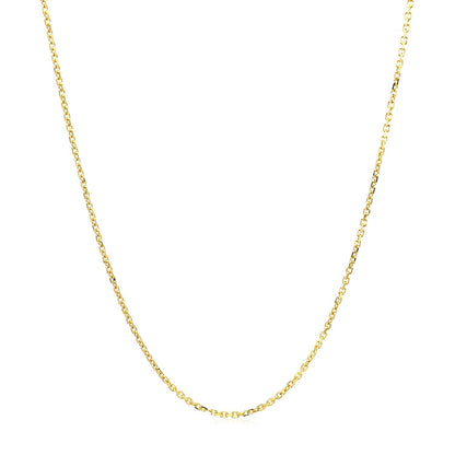 Cadena de cable de oro amarillo de 18k de 1.1mm