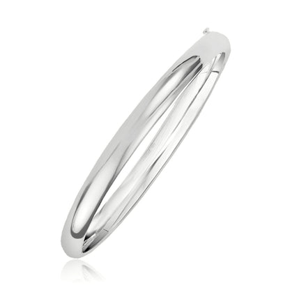 Pulsera clásica de oro blanco de 14k (5,0 mm)