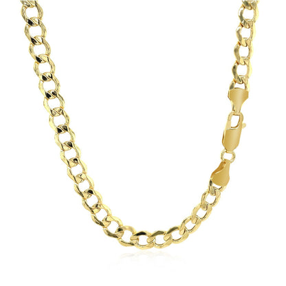 Cadena de eslabones cubanos de oro amarillo de 14k y 5.3mm
