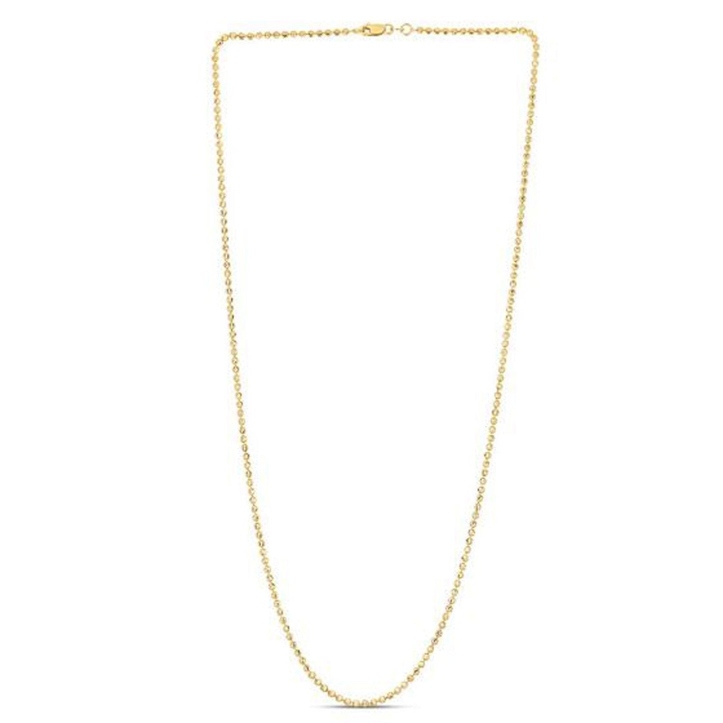 Cadena de cuentas Moon Cut en oro amarillo de 14k (2,00 mm)