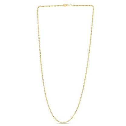 Cadena de cuentas Moon Cut en oro amarillo de 14k (2,00 mm)