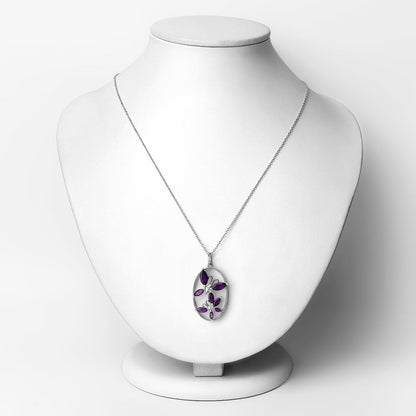 Dije de plata esterlina .925 con amatista genuina de 2.12 quilates