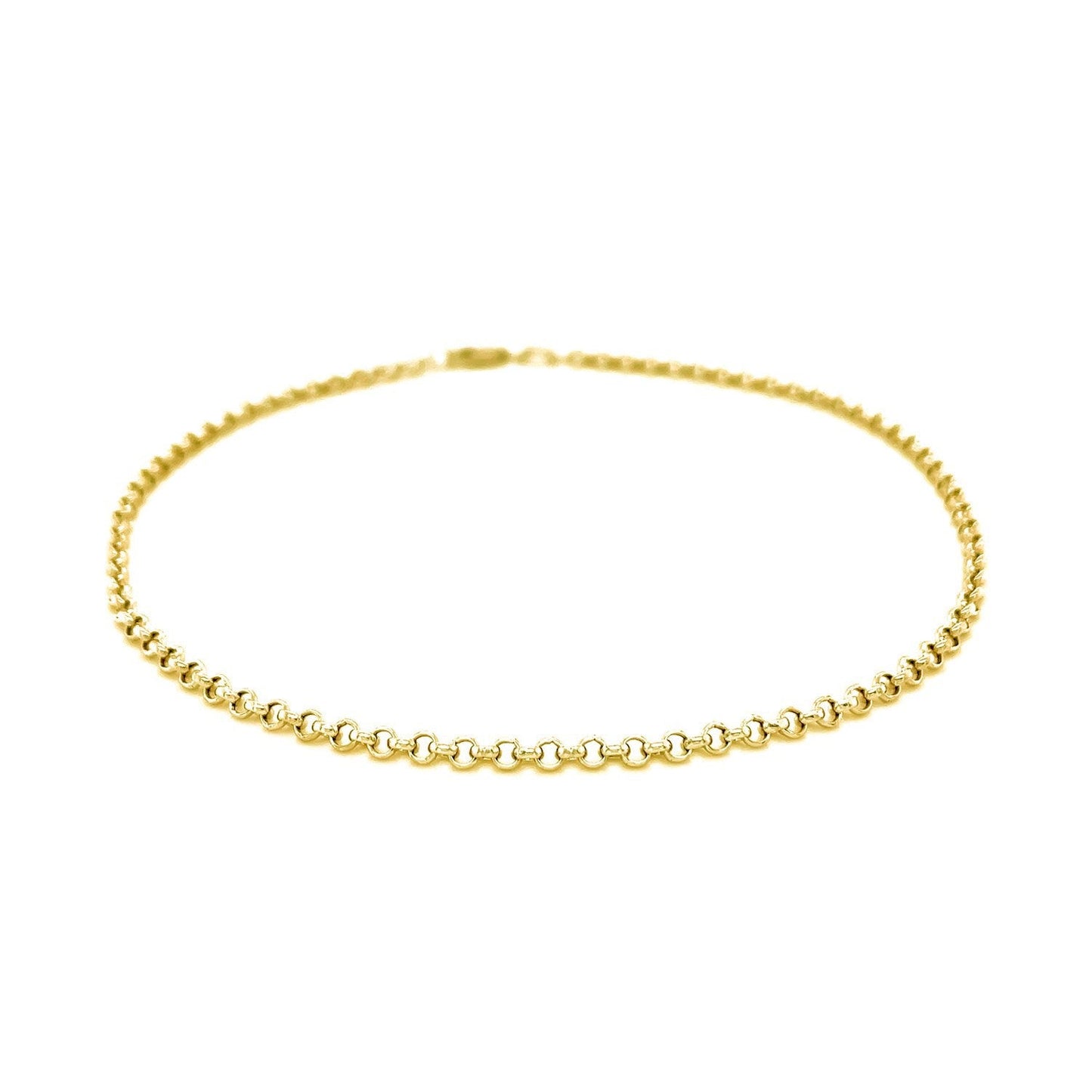 Tobillera rolo de oro amarillo de 10k y 2,3mm