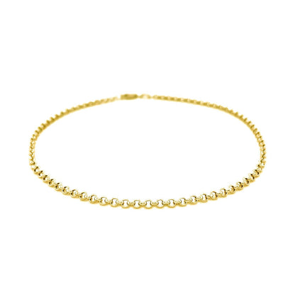 Tobillera rolo de oro amarillo de 10k y 2,3mm