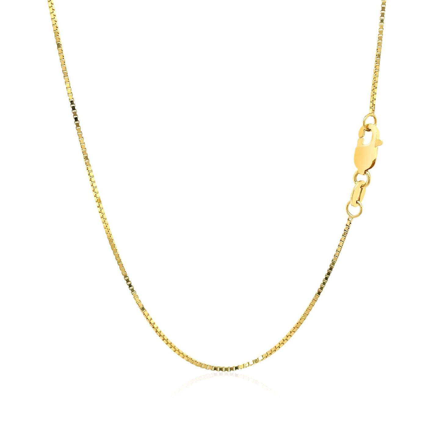 Cadena veneciana de oro amarillo de 18k y 0,8 mm