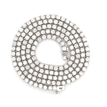 Collar tenis de moissanita de 6,85 qt en plata de ley
