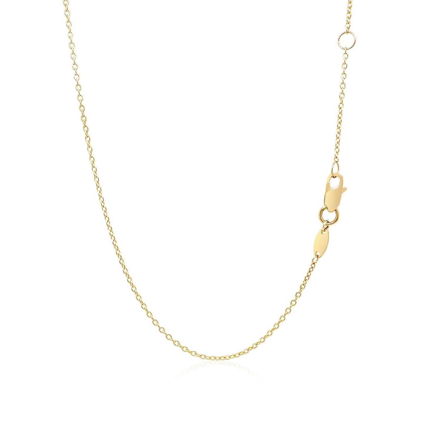 Gargantilla de oro amarillo de 14 quilates de barra horizontal plana y lisa