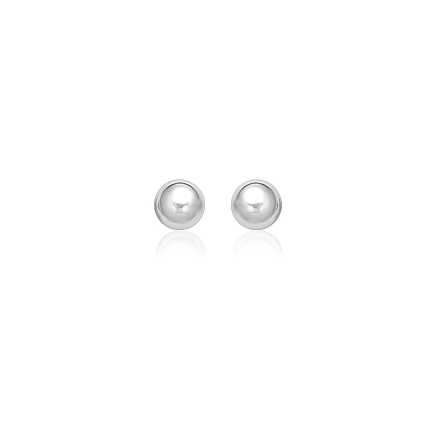 Pendientes Clásicos de Oro Blanco de 14k (8.0 mm)