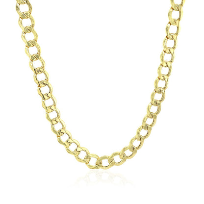 Cadena cubana de oro amarillo de 10k y 5.3 mm