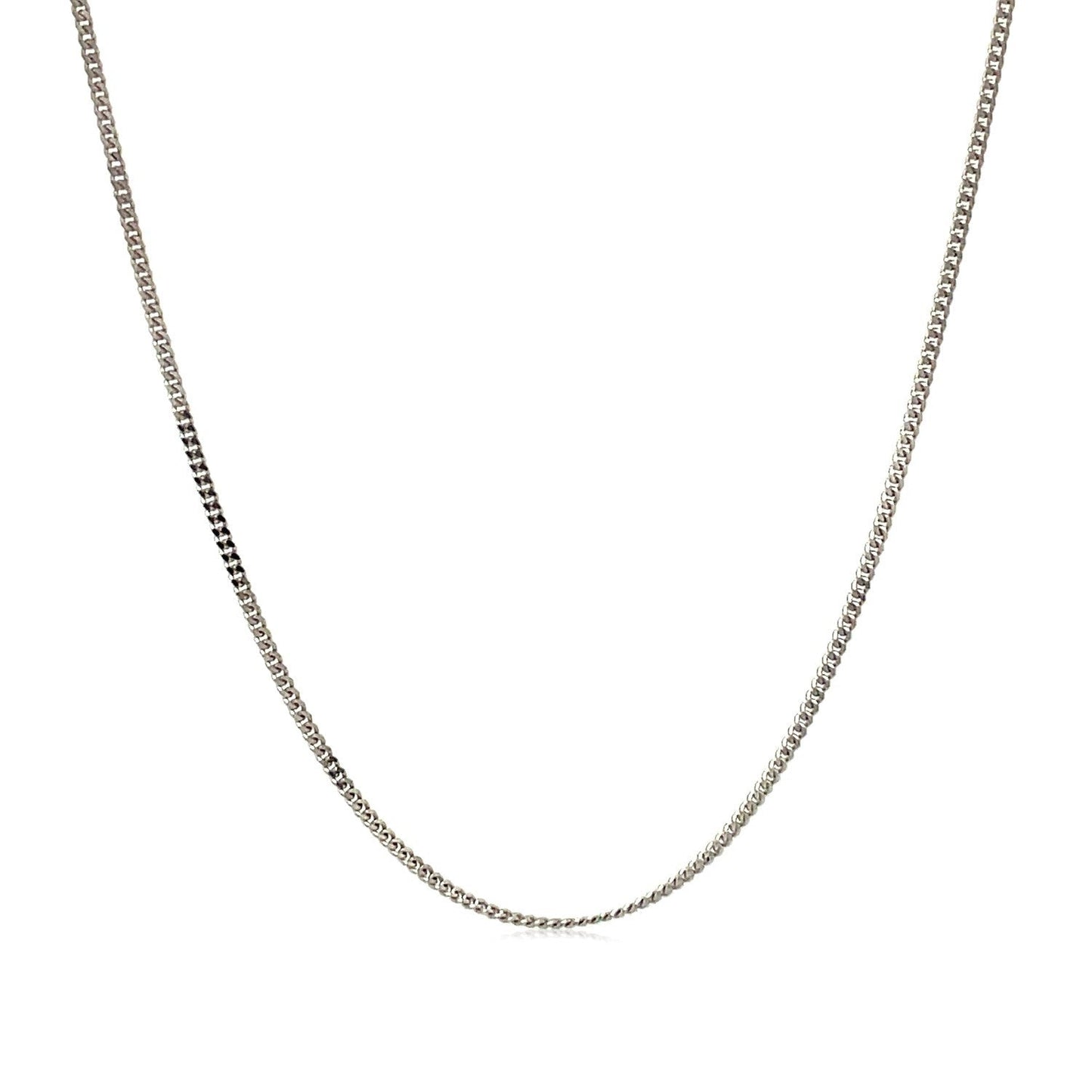 Cadena Gourmette de Oro Blanco de 10k 1.0mm