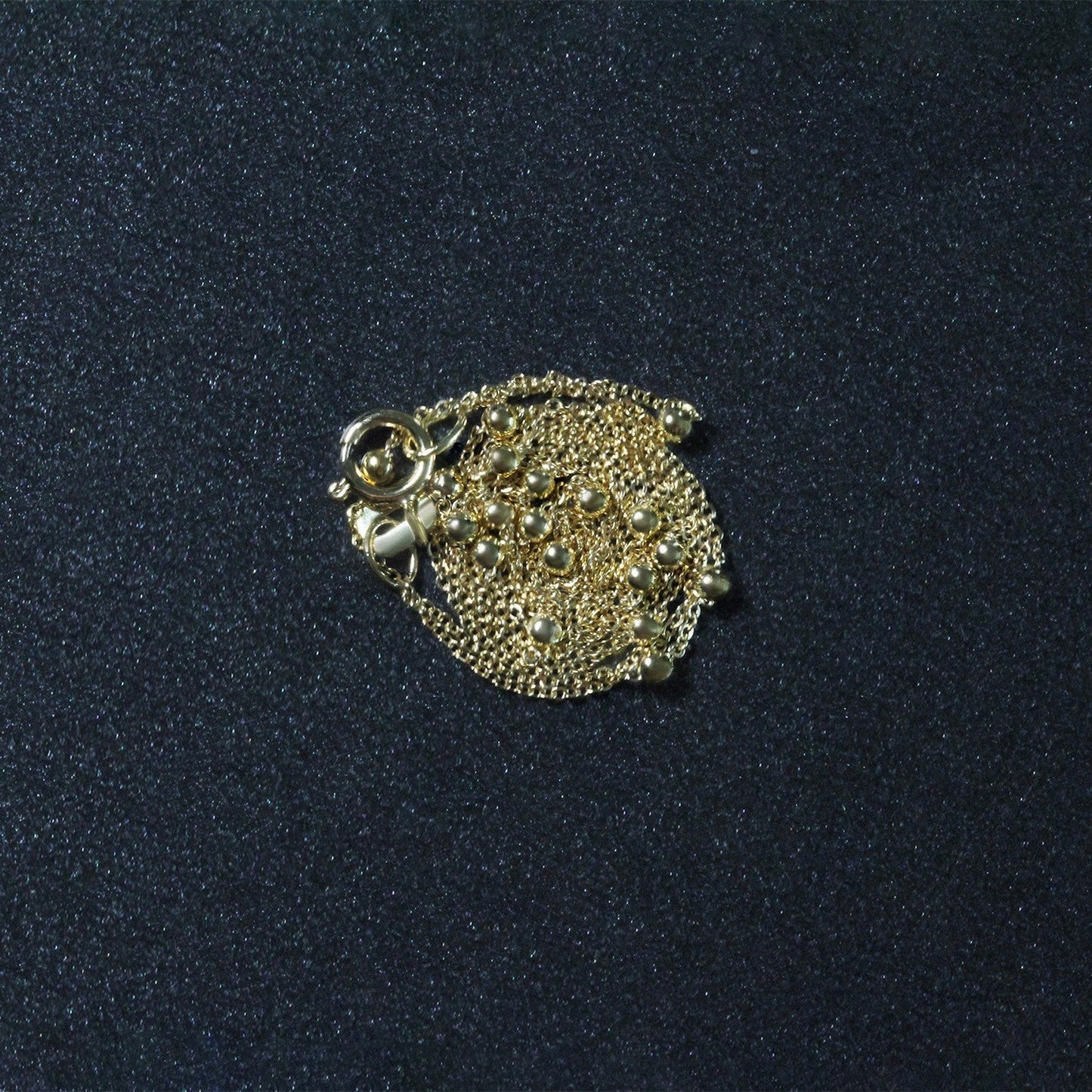 Cadena Saturno de Eslabones de Perlas en Oro Amarillo de 14k (3.5mm)