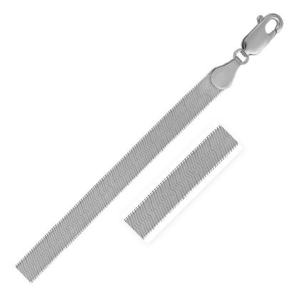 Pulsera de espiga Super Flex de oro blanco de 14k (4.60 mm)