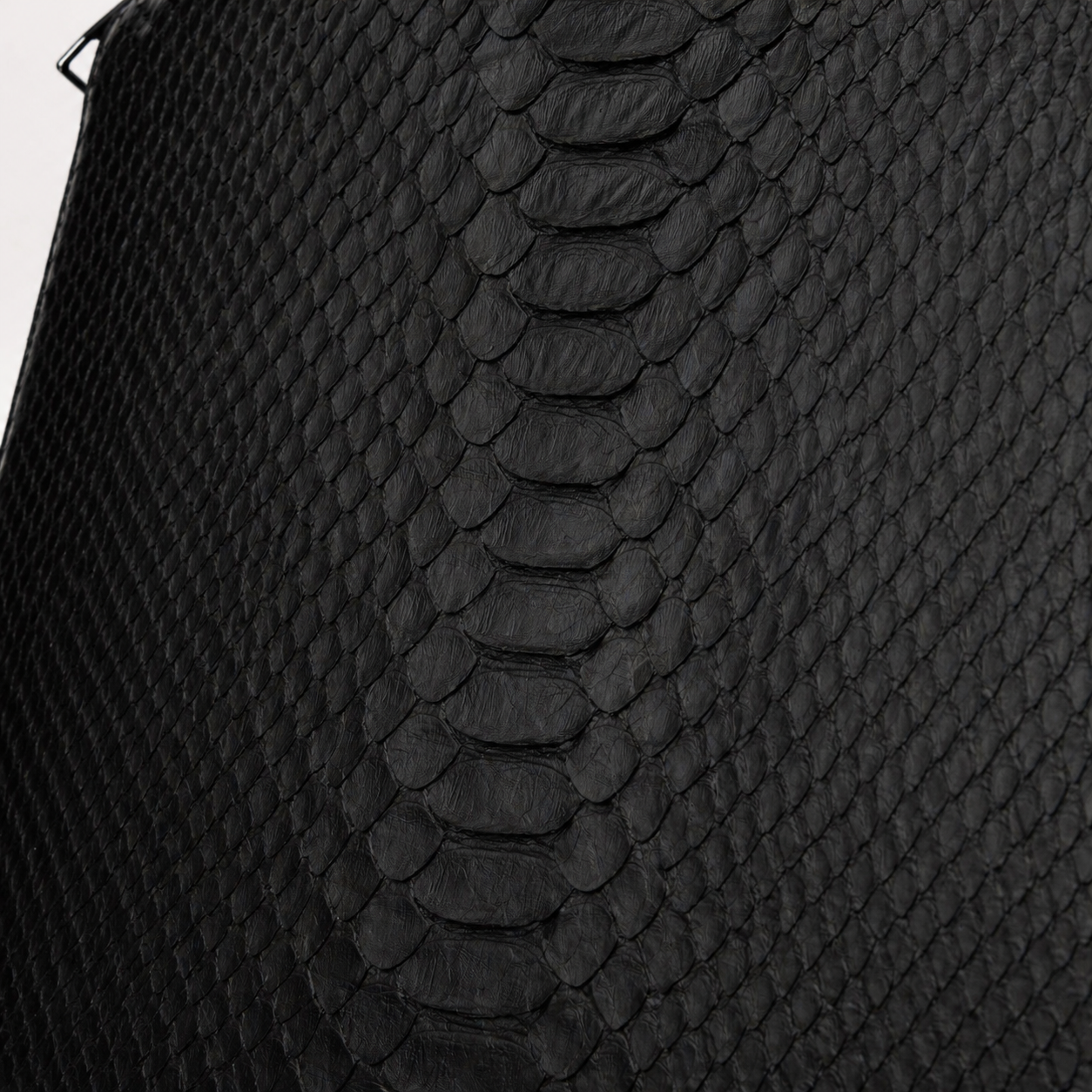 The Varese Black Hand-Painted Python Leather 14” Laptop Portfolio