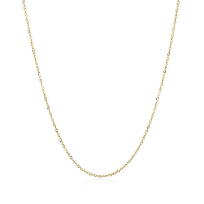 Cadena Singapur de oro amarillo de 14k de 0.8mm