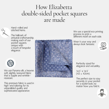 Assisi - Double Sided Silk Pocket Square - Lavender - My Men's Shop