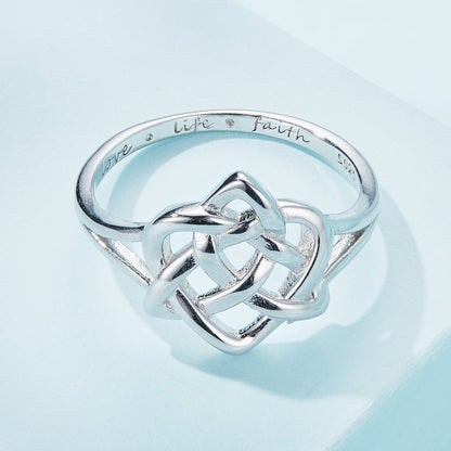 Anillo de Plata de Ley 925 Talla 6.0 con Baño de Platino