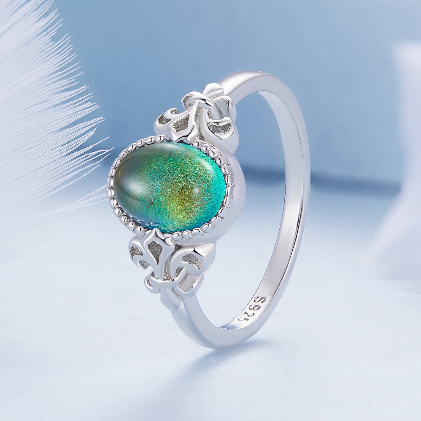 Anillo de plata de ley 925 de 1,7 mm talla 6.0 con cristal transparente para mujer