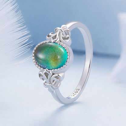 Anillo de plata de ley 925 de 1,7 mm talla 6.0 con cristal transparente para mujer