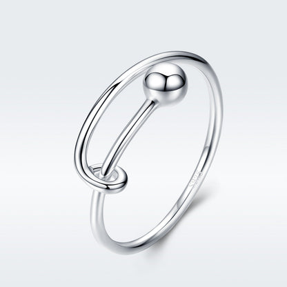 Anillos de plata de ley 925 de 0,4 cm de ancho para mujer