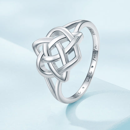 Anillo de Plata de Ley 925 Talla 6.0 con Baño de Platino