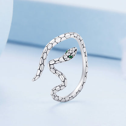 Anillo de plata de ley 925 con pavé de circonitas, de plata oxidada para mujer