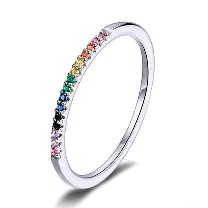 Anillo de plata de ley 925, talla 5.0, para mujer