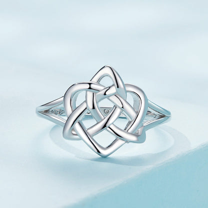Anillo de Plata de Ley 925 Talla 6.0 con Baño de Platino