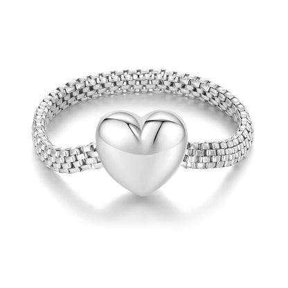 Anillo de 2,5 mm de ancho de plata de ley 925 para mujer