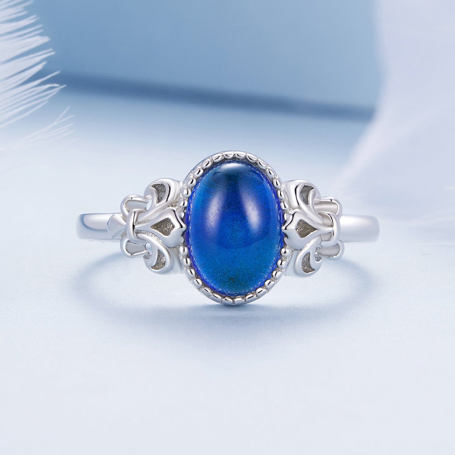 Anillo de plata de ley 925 de 1,7 mm talla 6.0 con cristal transparente para mujer