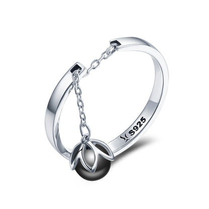 Anillo de plata de ley 925 de 0.2 CM de ancho para mujer