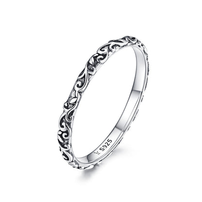 Anillo de plata de ley 925, talla 6.0 para mujer